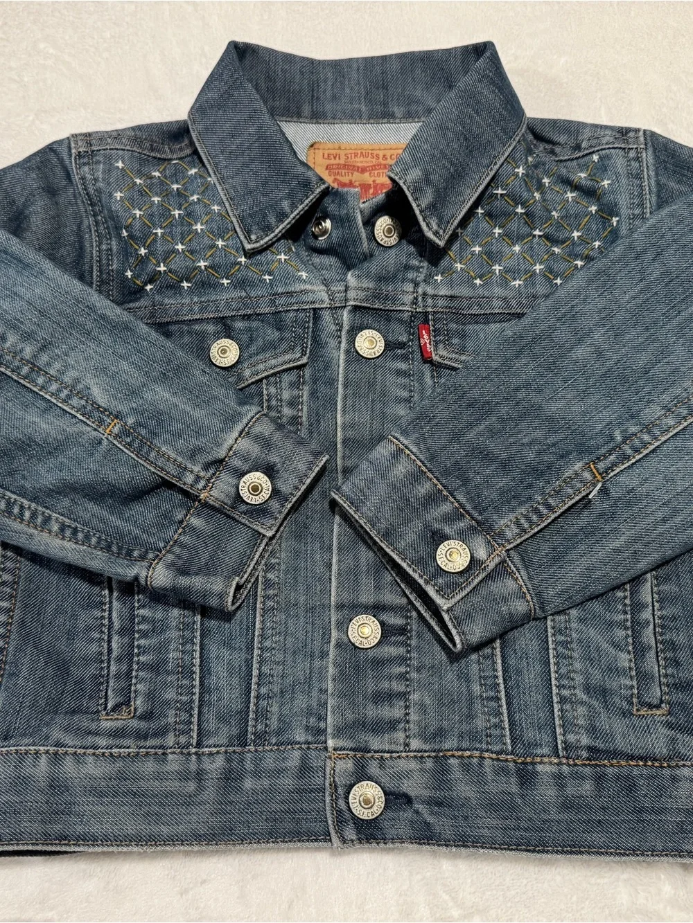 Levi's Kids 3T Denim Jacket with Sashiko Stitching